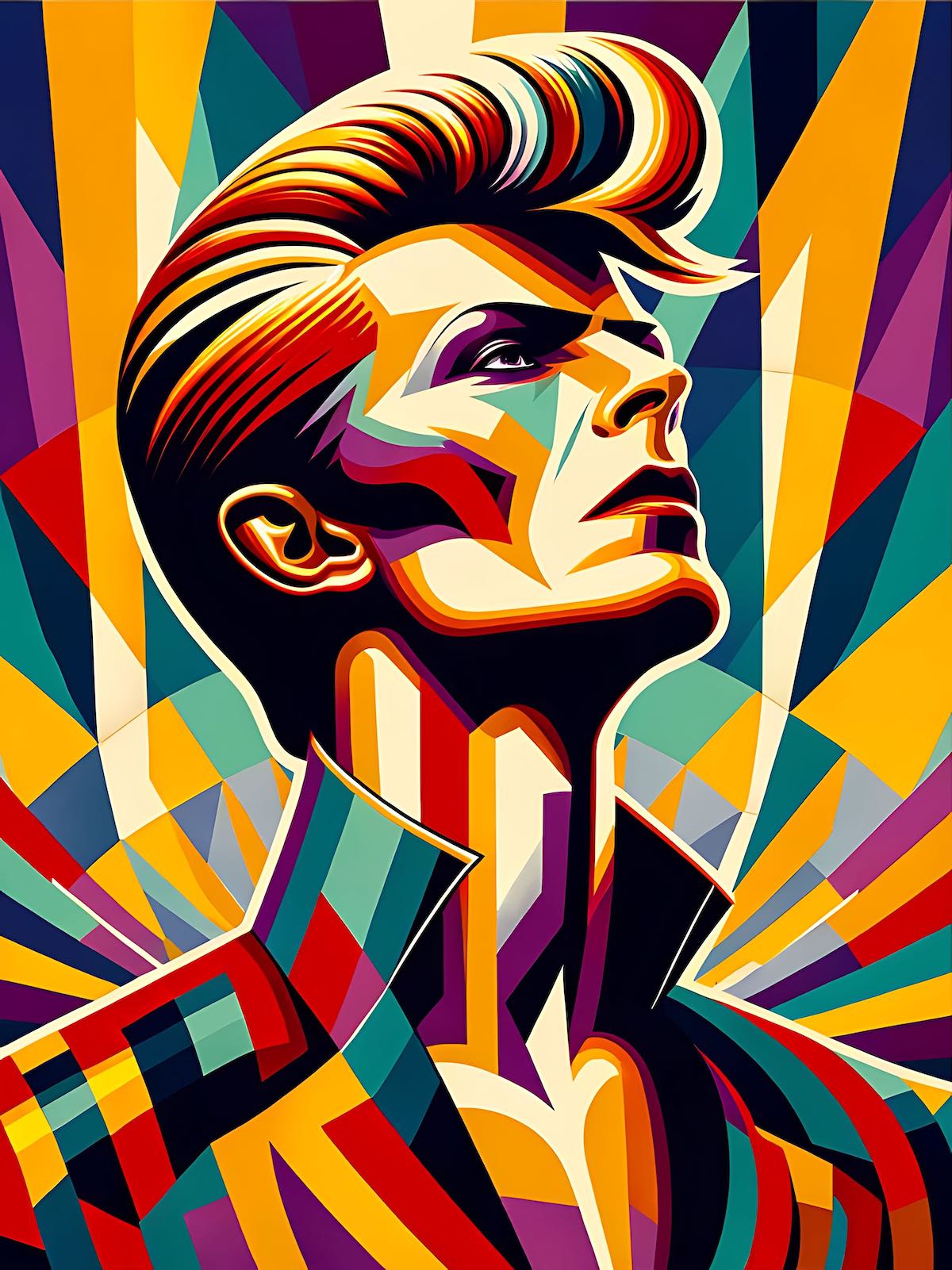 Bowie – Character – Bruce Angrave Inspired Travel Poster Design – smp210