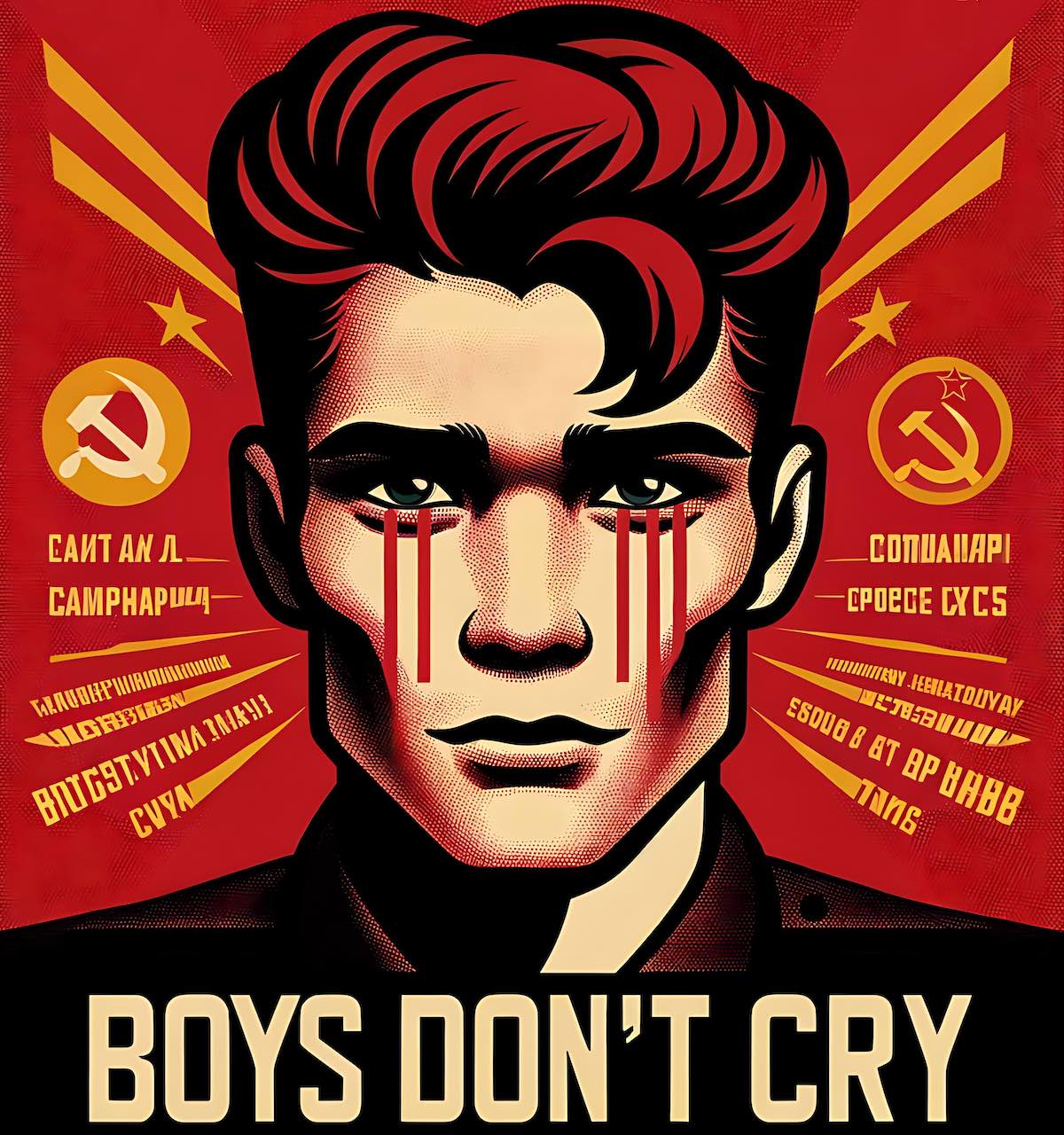 Boys Don’t cry – The Cure – Communist Propaganda Style Poster Design – smp214