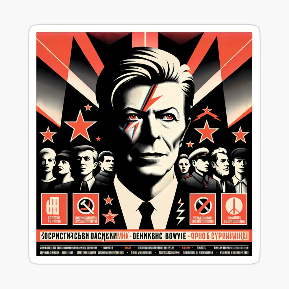 David Bowie – Character – Communist Propaganda Style Poster Design – smp98